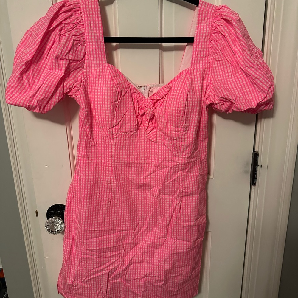Lilly Pulitzer Pink Puff Sleeve Romper - Picture 2 of 4